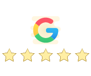5/5 Stars on Google