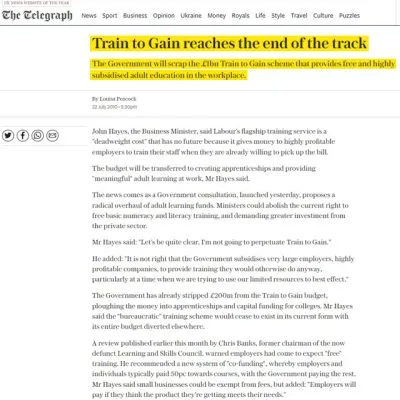 Train-to-Gain Train-to-Gain